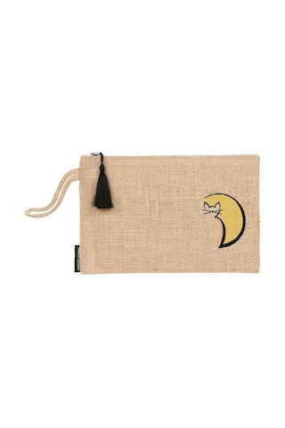 Yaratıcı Tasarım Hasır Kadın Portföy & Clutch Çanta Kedi