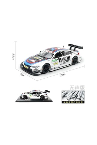 1:24 Ölçekli Bmw Gt Yaray Arorasi Modeli: Detayli Diecast Metal, Açılabilir Dtm Beyaz