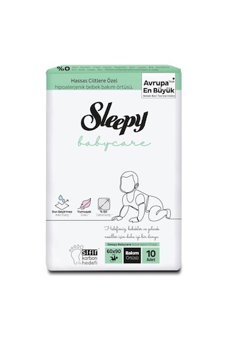 Sleepy Babycare Bebek Bakım Örtüsü 60 x 90 CM 10 Adet