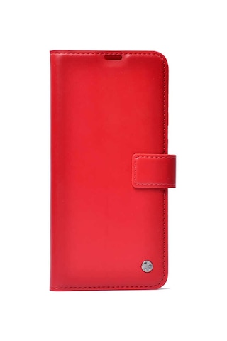 Mobilteam Huawei Mate 10 Lite Kılıf Kar Deluxe Kapaklı Kılıf - Kırmızı Kirmizi