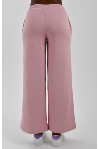 Kadın Yanları Cepli Beli Büzgülü Eşofman Altı Pembe