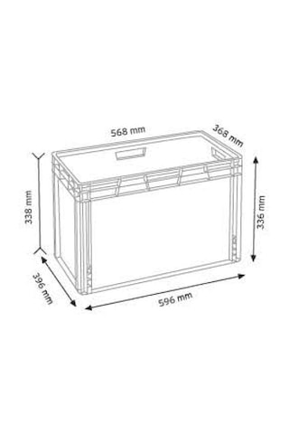 Sembol Plastik Spk 6034 Plastik Kapalı Sanayi Tipi Kasa Gri