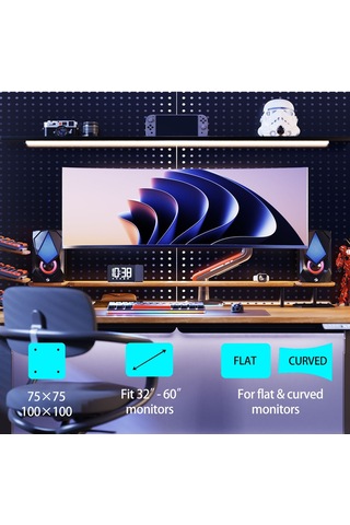North Bayou L50 17-60 İnç Gaming Rgb Monitör Standı - 20 Kg A Kadar Monitörlerle Uyumlu