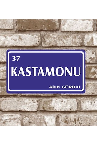 Kişiye Özel Metal Plaka Kastamonu 37 Retro Poster (29X15)