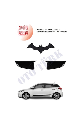 Hyundai İ20 2014-2020 Batman Yarasa Ayna Kapağı Sinyalsiz Plus Serisi Sportif Tasarım