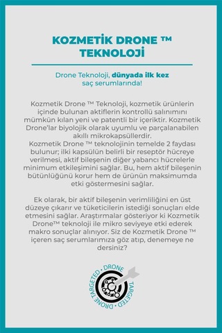 the fair. Drone-targeted Argan Besleyici Vegan Saç Serumu %1 Hyalufiller Drone Argan 50 ML