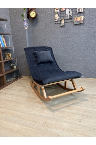 Asedia Asedia Miskin Naturel Antrasit Sallanan Sandalye Dinlenme Koltuğu