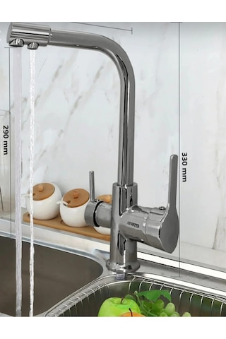 Eshome 3 Yollu Arıtma Bataryası Musluğu Sıcak Soğuk Su Arıtma Mix Krom