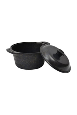 Campout Granit Döküm Kamp Tenceresi 24 Cm Siyah