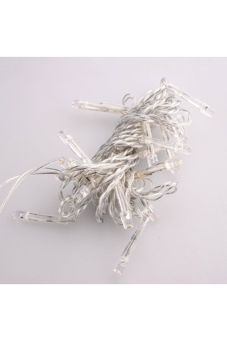 100 Ledli 8 Fonksiyonlu 10 Metre Led Aydınlatma Lambası Beyaz Siyah