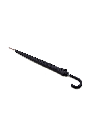 Erkek Protokol Baston Şemsiye 110 CM Çap Boy 90 CM Siyah