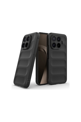 Xiaomi Mi 17t Uyumlu Kılıf Esnek Tpu Oyuklu Arka Yüzey Tasarımlı Silikon Kapak Siyah