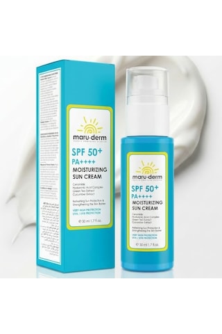 Maruderm Nemlendirici Yüz Güneş Kremi Spf 50+ Pa++++ Yeni Nesil Kore Filtreli, Ectoin & Seramid İçerikli Nemlendirici Güneş Koruyucu 50 Ml