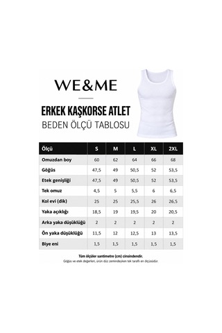 We&me Erkek Halter Yaka Slimfit Sporcu Likralı Atlet Beyaz
