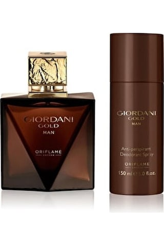 Oriflame Giordani Gold Man Erkek Parfüm EDT 75 ML + Deodorant 150 ML