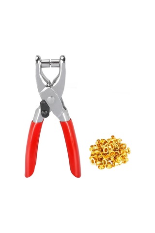 Lexroo Wp231079 140mm Cr-v Profesyonel Kuşgözü Pense + 100 Adet 4,5mm Kuşgözü Perçin Standart