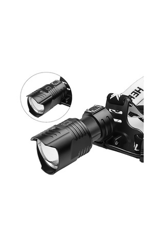 Tongxida Xhp90 Led Kafa Lambası - Yüksek Güç, 3 Modlu, Usb Şarjlı, Siyah Siyah