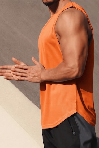 Genius Store Erkek Sporcu Atleti Sıfır Kol Tişört Fitness Gym Antrenman Tişörtü Ter Tutmayan Atlet Sıfırkol-2026 Turuncu