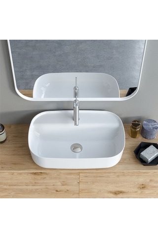 Turkuaz Seramik Cerastyle Aqua Çanak Lavabo 60CM Pop Up Seramik