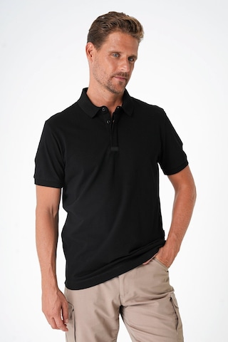 Mecanık Casual Ryker Polo T-shirt Cırtlı Siyah