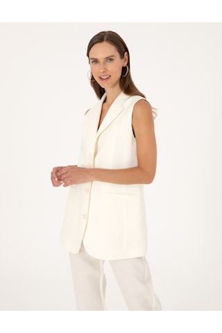 Pierre Cardin Kadın Ekru Yelek Dokuma 50299950-vr019