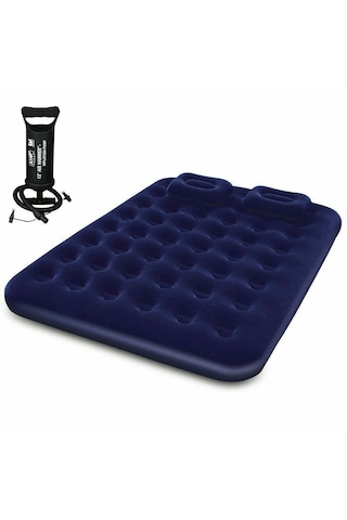 Taşınabilir Şişme Kamp Yatağı Koyu Mavi