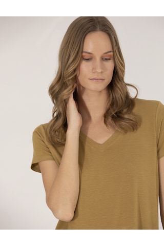 Pierre Cardin Kadın Yeşil Basic Tişört 50269345-vr235 Yeşil