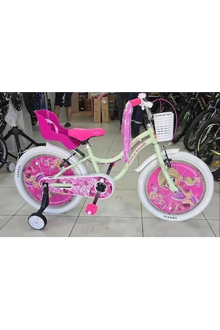 Salcano Muki 16 Jant Kız Çocuk Bisikleti Mint Yeşili Ön Arka Sepetli Kız Çocuk Bisikleti Siyah