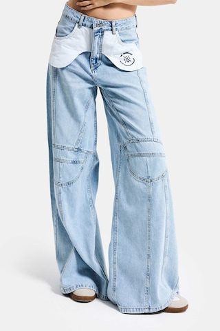 Itsbasic Kadın Ice Palazzo Fit Özel Tasarım Denim Jean Buz Mavi