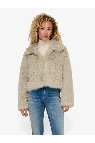 Only Onlmanny Faux Fur Jacket Otw Noos Kadın Gri Kaban - 15322406