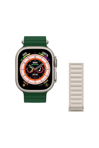 Watch 8 Ultra 49mm Amax Ultra Akıllı Nfc - Gps - Kablosuz Şarj Yeşil Kordonunu Seç Watch 8 Ultra 49mm Amax Ultra Akıllı Nfc - Gps - Kablosuz Şarj Yeşil Kordonunu Seç