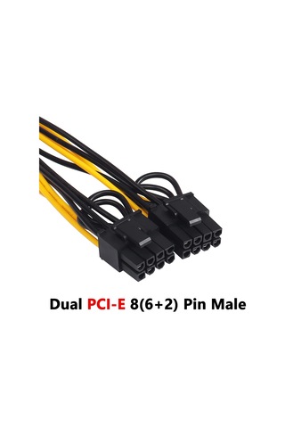 Molix PCI-E 8 Pin Dişi - 2x (6+2) Erkek Kablo Ekran Kartı Uzatma Kablo