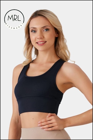 Kadın Lacivert Sporcu Sütyeni Pedli Likralı Destekleyici Su Sporları Koşu Fitness Dans Sports Bra Lacivert