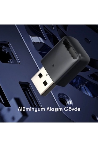 Bluetooth Kablosuz Mini Araç Kiti Wireless Usb Aux Dönüştürücü + Bilgisayar Laptop Aktarıcı Çevirici