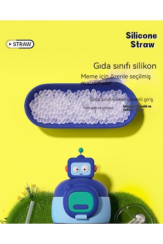 Eternal Luck 316 Paslanmaz Çelik Çocuk Termos Bardağı-mor Piano Kitten