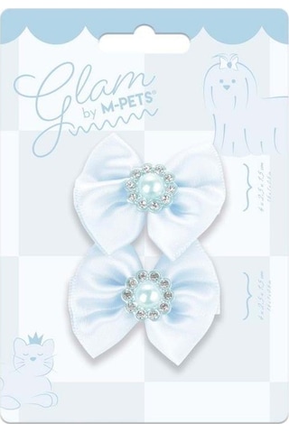 M-pets Glam Fiyonklu Kedi Ve Köpekler İçin Aksesuar Toka Mavi Mavi