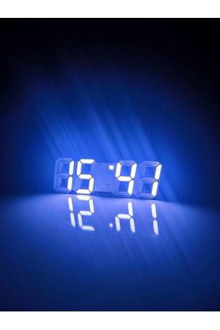 Zoko Dijital Saat 3d Dekoratif Saat-takvim-alarm Termometre 07 Beyaz
