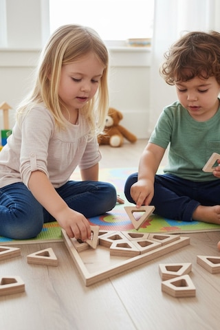Ahşap Eğitici Üçgen Puzzle Model Yapboz