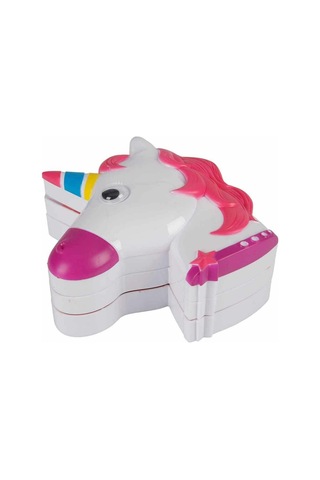 2602 Unicorn Şekilli 3 Katlı Makyaj Güzellik Seti Standart