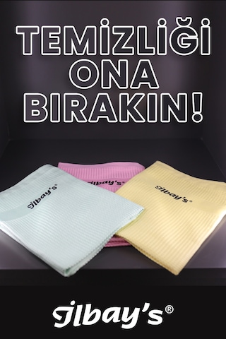 Orijinal 3'lü Temizlik Bezi 40x60cm Ölçülerinde Diğer