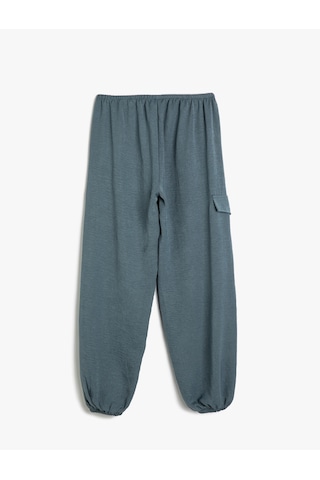 Koton Jogger Pantolon Cep Detaylı Beli Lastikli Lacivert 4skg40108aw Lacivert