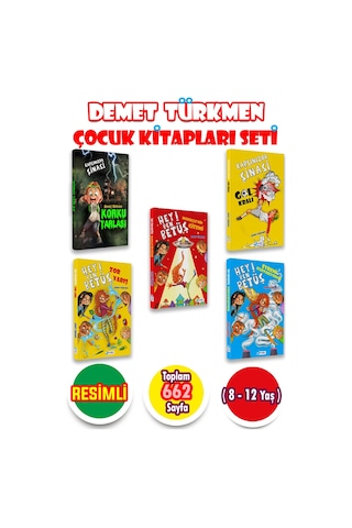 Demet Türkmen Çocuk Kitapları Seti 5 Kitap 662 Sayfa