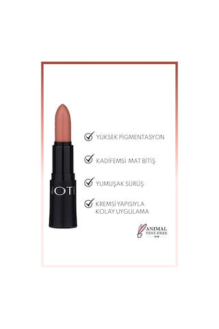 Note Cosmetique Mattemoist Lipstick Mat Bitişli Ruj 309 Note Soft - Nude
