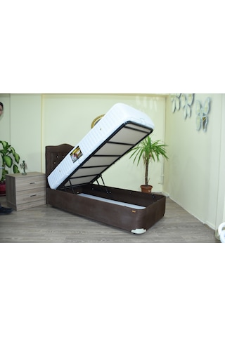 Baza Metal Taytüy Silin Kumaş Kapiton Başlık Ort Coton Yatak 90 190 El Yapım