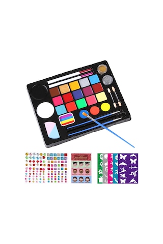 Hallow-profesyonel Yüz Ve Vücut Boyama Kiti 20 Renk Yıkanabilir Os6845