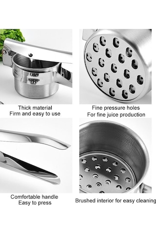 Pazly Cbtx Çelik Patates Presi & Meyve Sıkacağı, 3'ü 1 Arada, Model: 3'ü 1 Araya Meyveli Çok Renkli