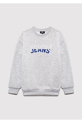 Mavi - Mavi Logo Baskılı Gri Sweatshirt 6s10031-85438