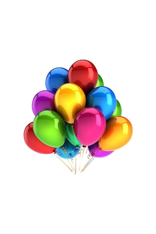 Metalik Balon Helyum Balonu Uçan Balon 100 Adet Renkli Balon Part