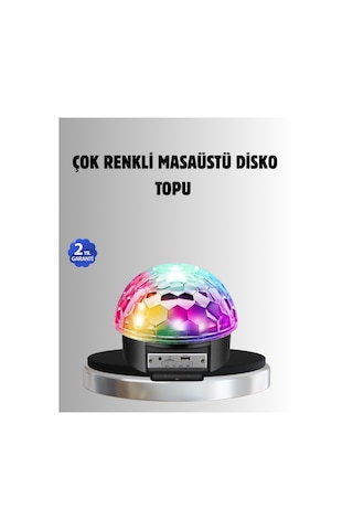 Bluetooth Kontrollü Masaüstü Disko Topu Işığı - Renkli Led Işık Gösterisi Ve Uzaktan Kumanda