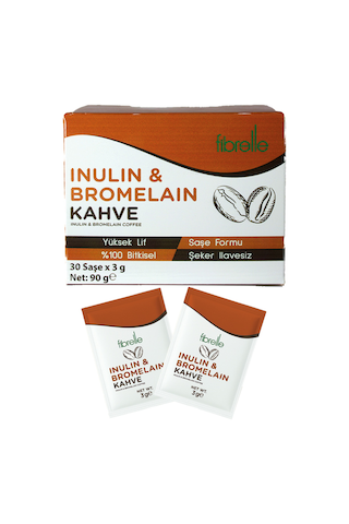 Fibrelle İnülin-bromelain Kahve 30 Adet 3 Gr Kutu Saşe 90 G Diğer